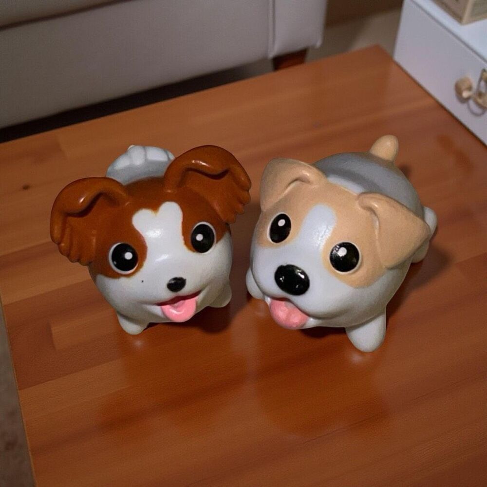 Chubby Puppies Jack Russell Terrier & Papillon Mini Dog Figures B16